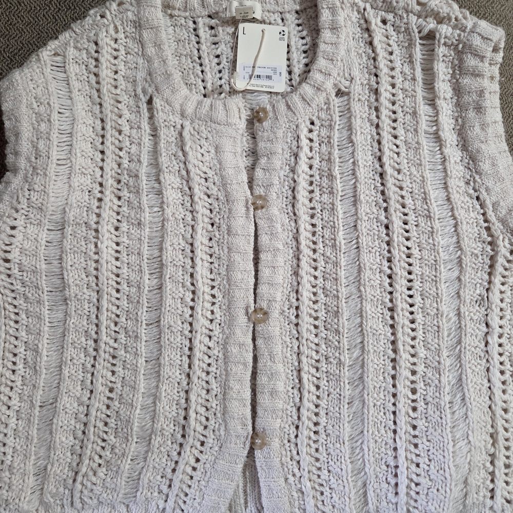 Women's Cream Sweater Vest